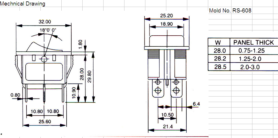 RS-608 4PIN RED LIGHT