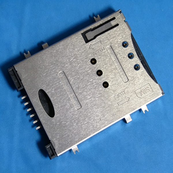 SIM card push type 6Pin sink type