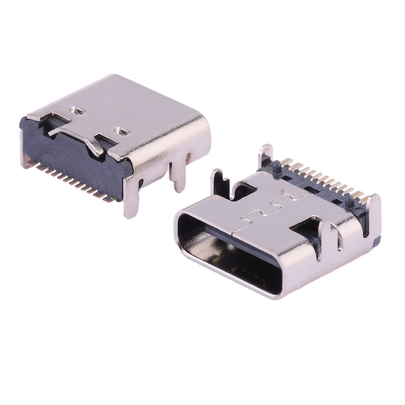 16Pin 90° Horizontal SMT Connector, Length 6.5/7.35/8.35mm, 4-Pin DIP